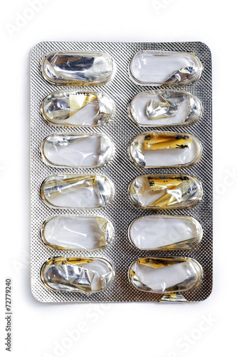 Fotografie empty blister pack of pills