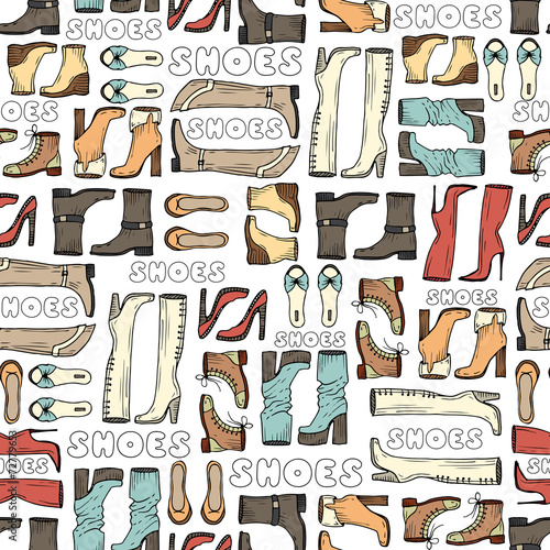 Vector set of sketches with dresses and accessories