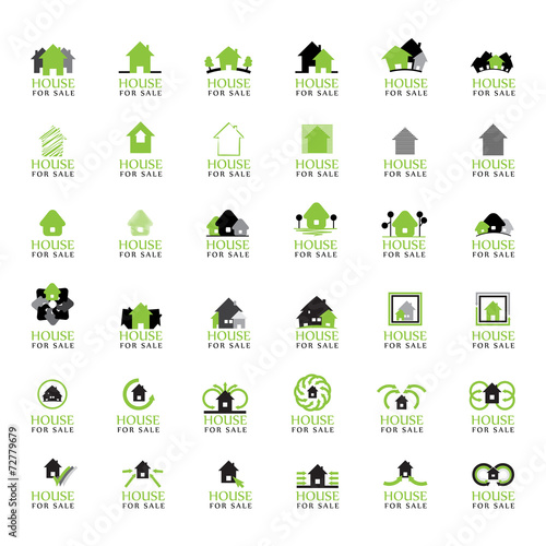 'House For Sale' Icons Set - Isolated On White Background