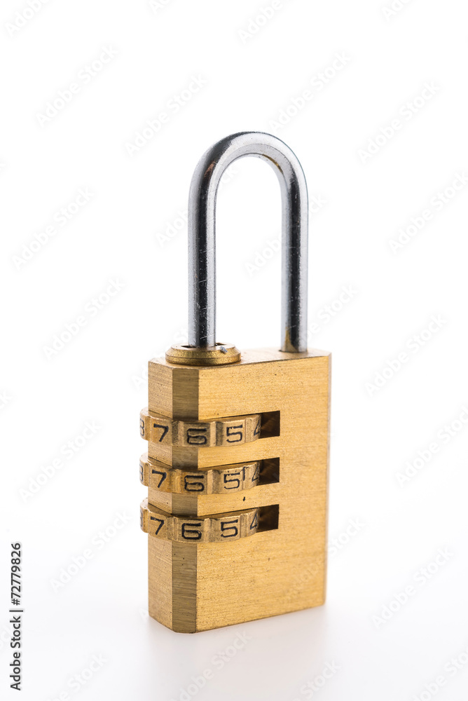 Pad lock isolated