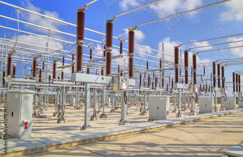 High voltage switchyard photo