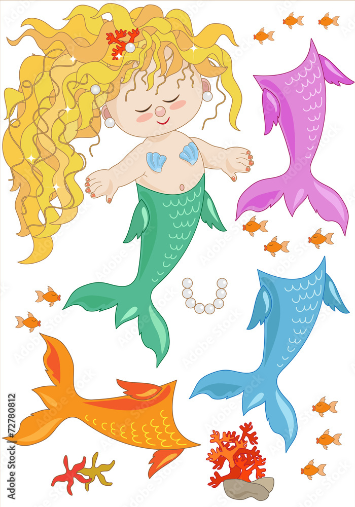 Little Mermaid with Replaceable Tails Little Mermaid with Replaceable Tails