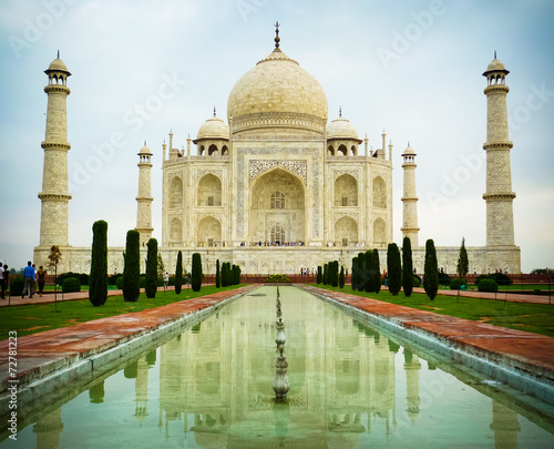 Taj Mahal low angle front view