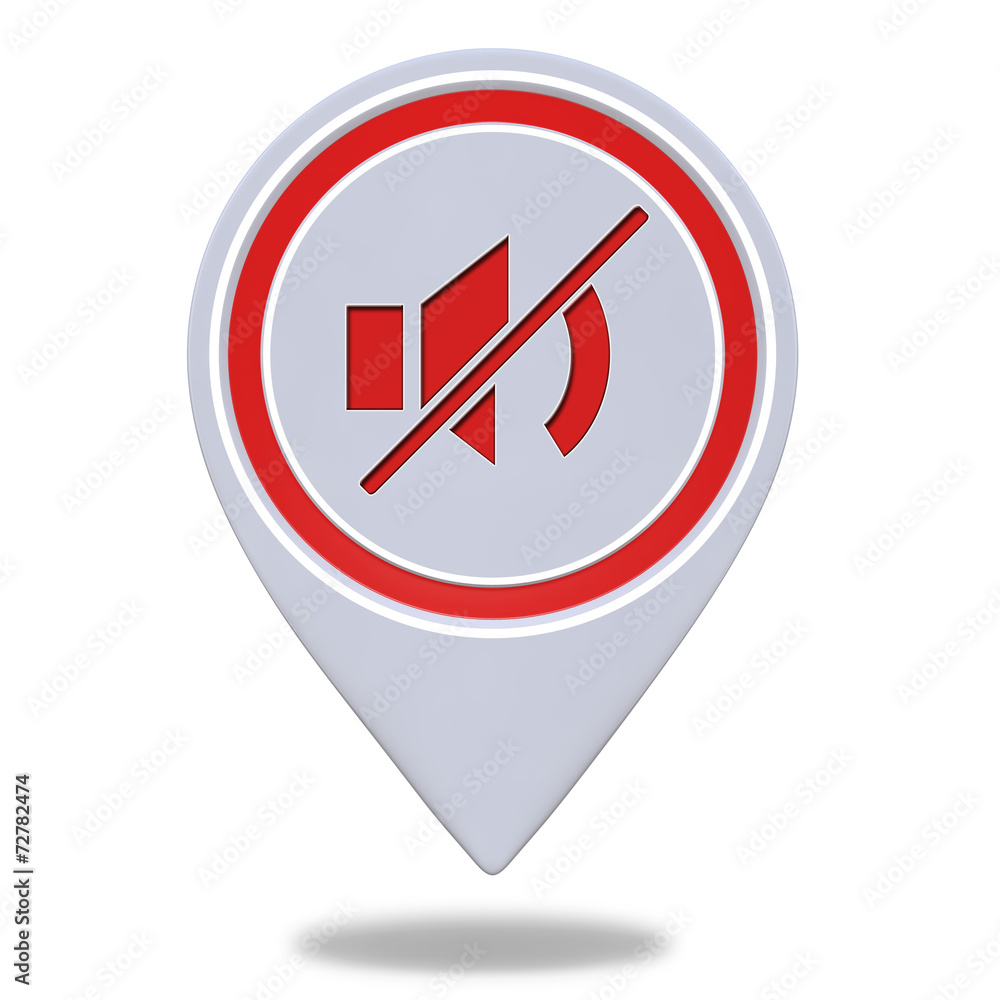 mute pointer icon on white background mute pointer icon on white background