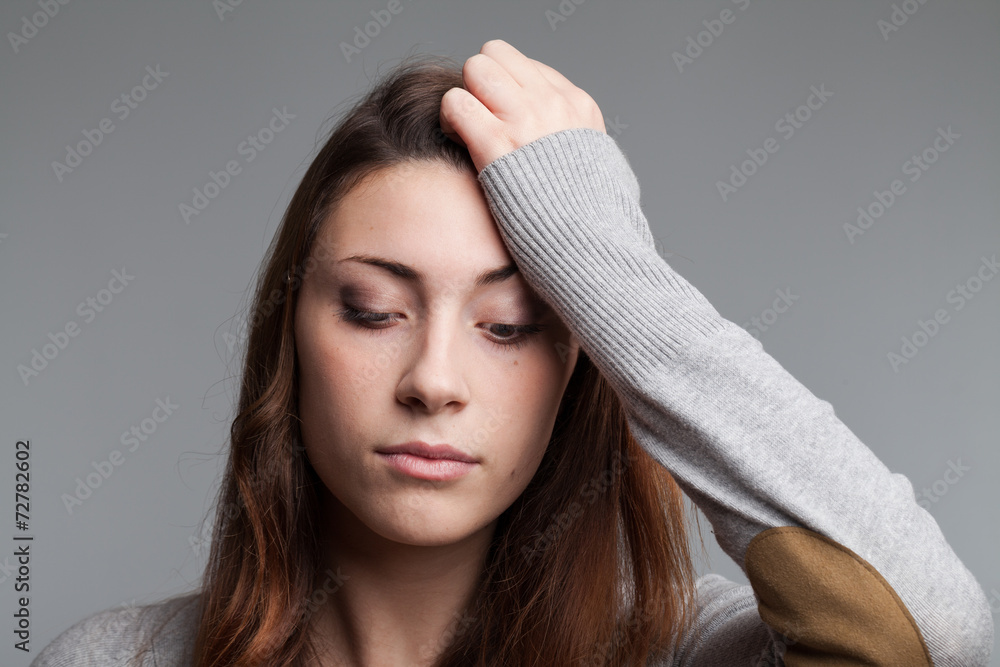 This young woman is going through some tough times This young woman is going through some tough times