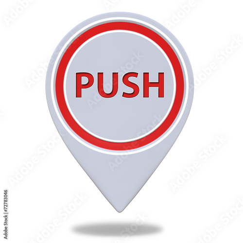 Free Download push pointer icon on white background - GFXLoad