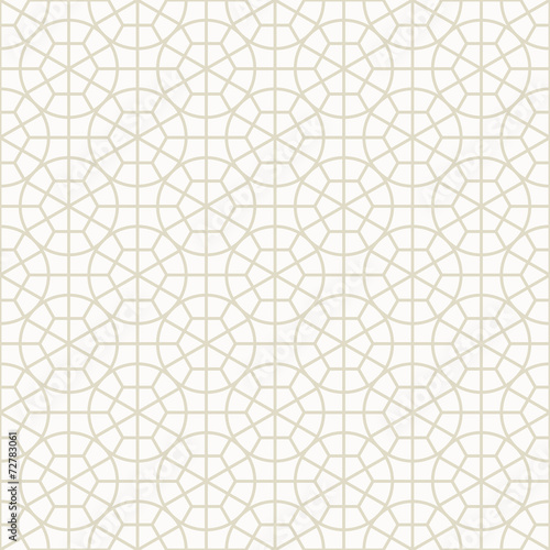 Circle and Hexagon Motifs (Beige)