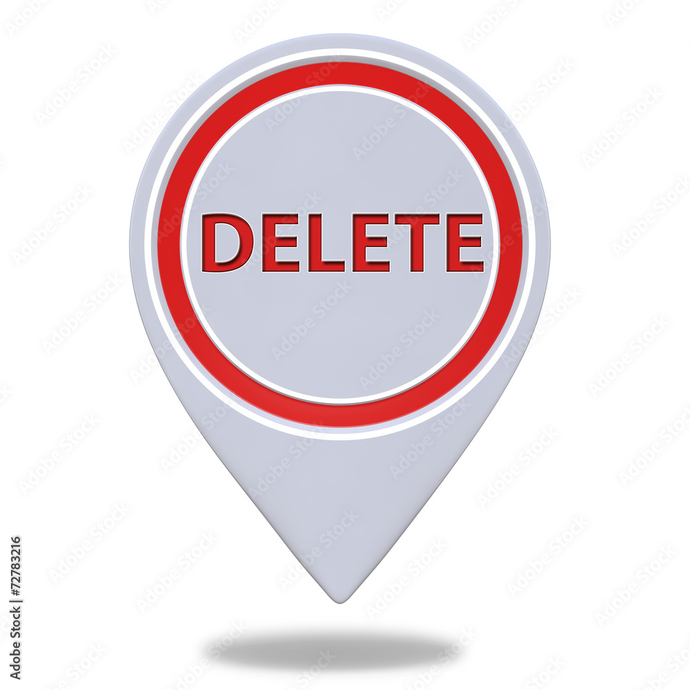 delete pointer icon on white background delete pointer icon on white background