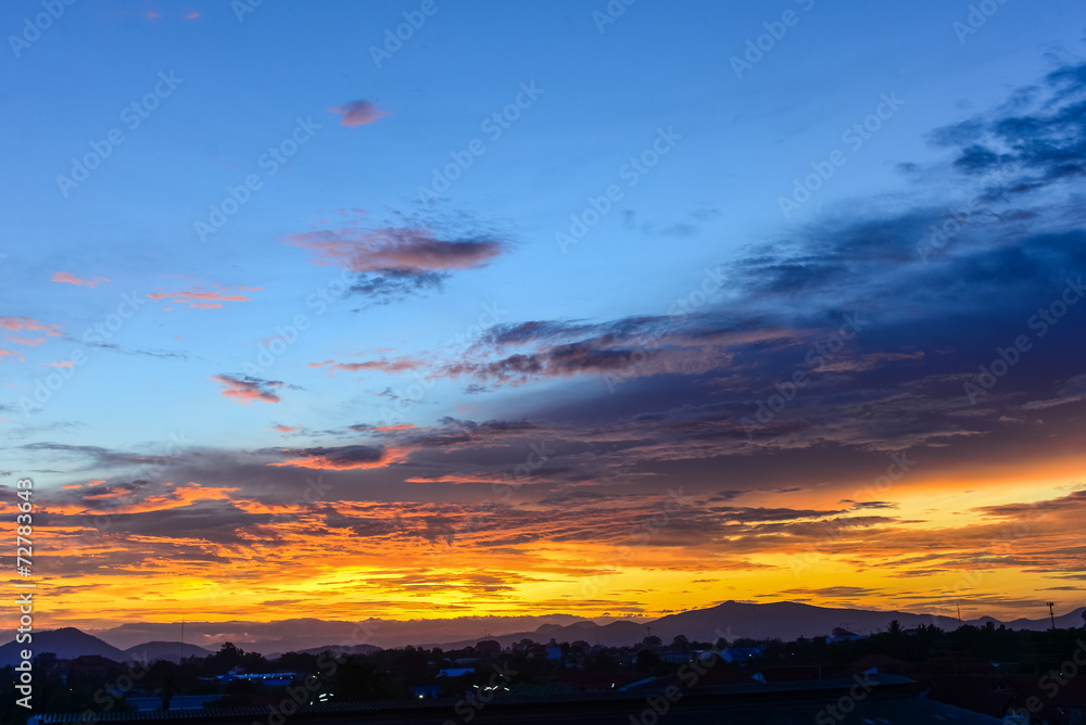 Sun set with big cloud. Sun set with big cloud.
