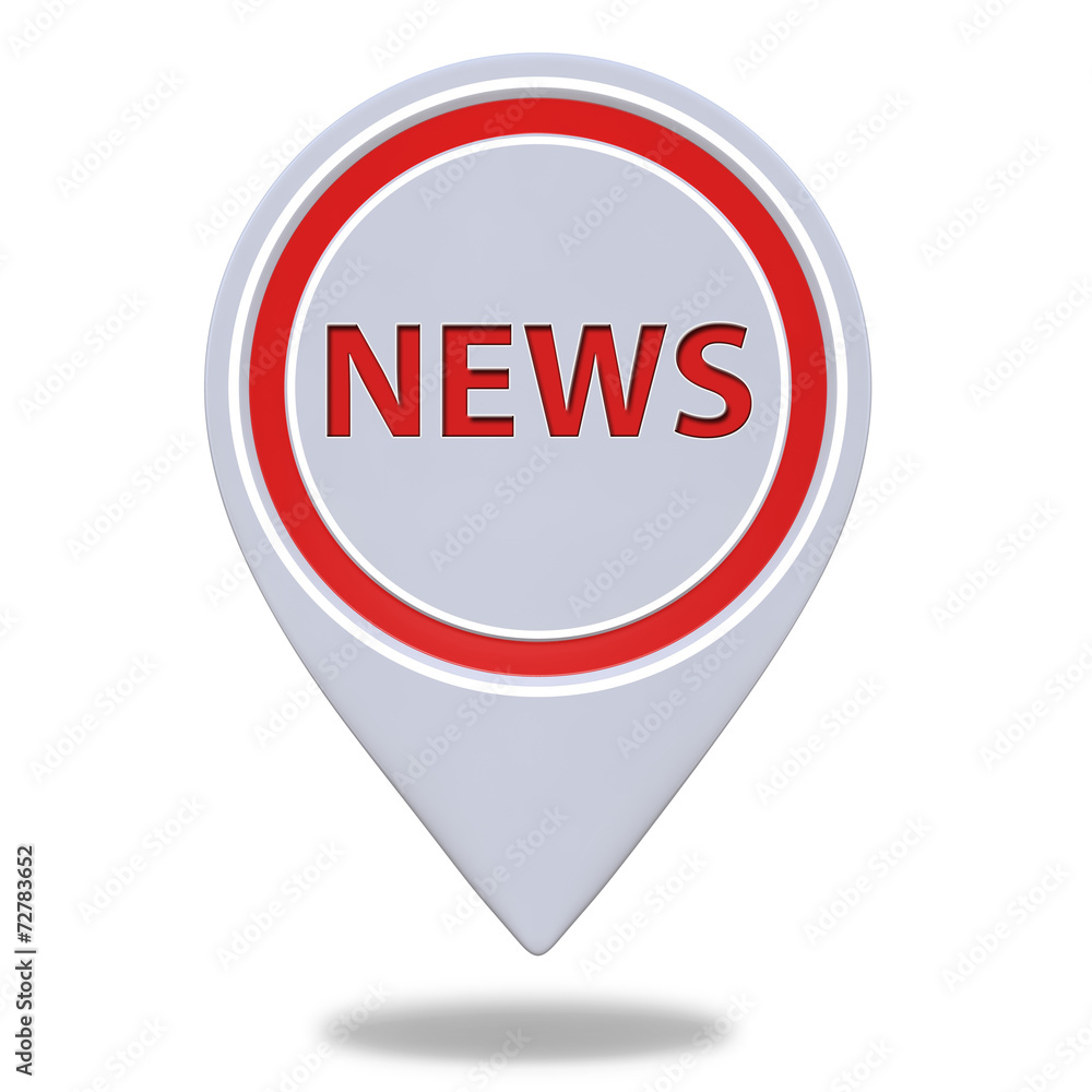 News pointer icon on white background News pointer icon on white background