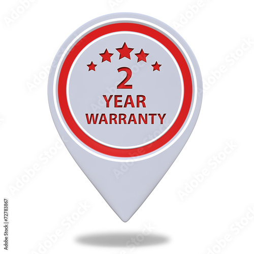 Free Download Two year warranty pointer icon on white background - GFXLoad