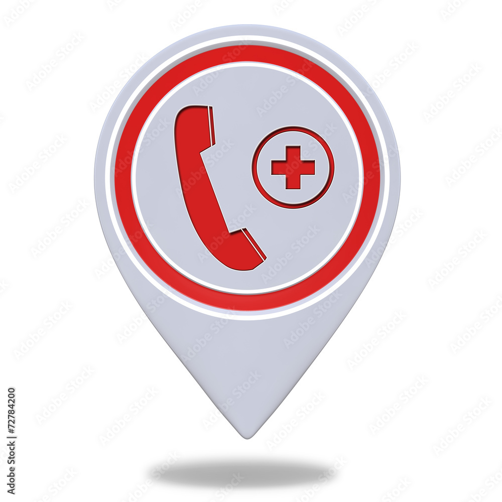 Emergency pointer icon on white background Emergency pointer icon on white background