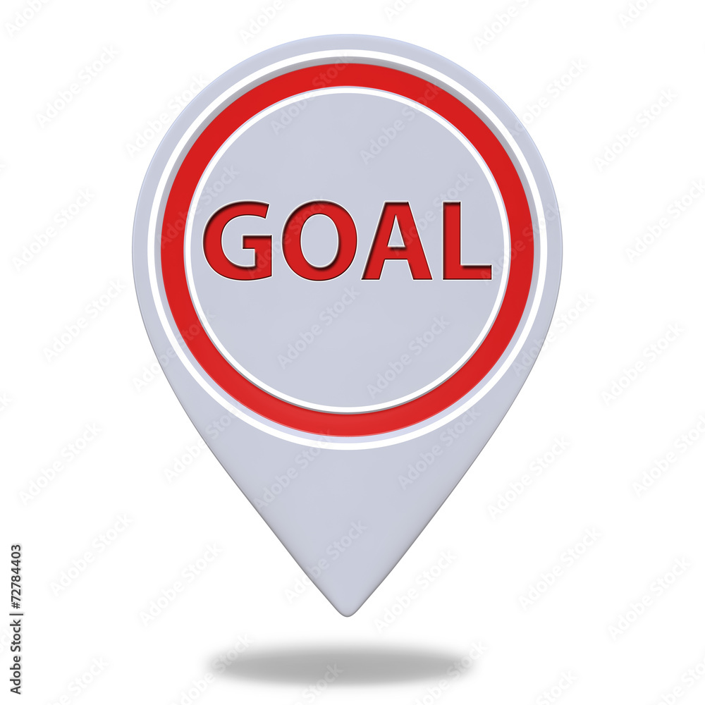 Goal pointer icon on white background Goal pointer icon on white background