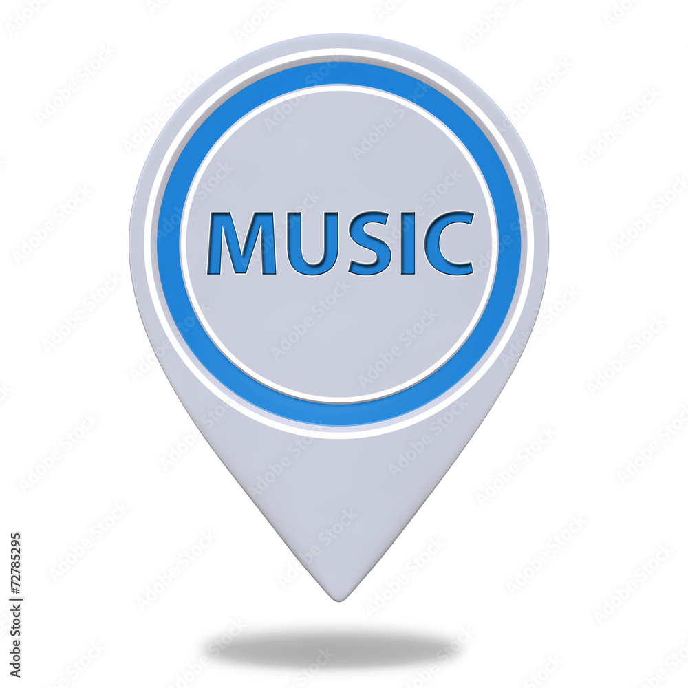 music pointer icon on white background music pointer icon on white background