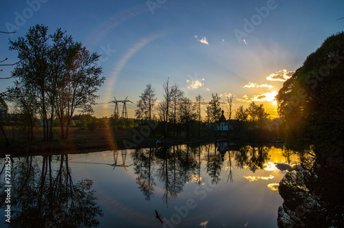 Sunset by the River