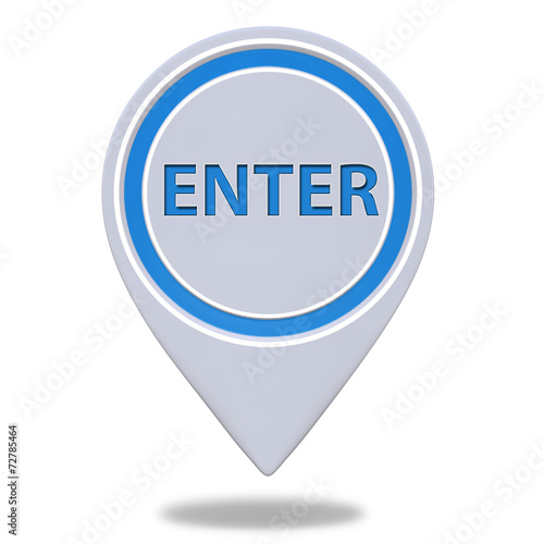 enter pointer icon on white background