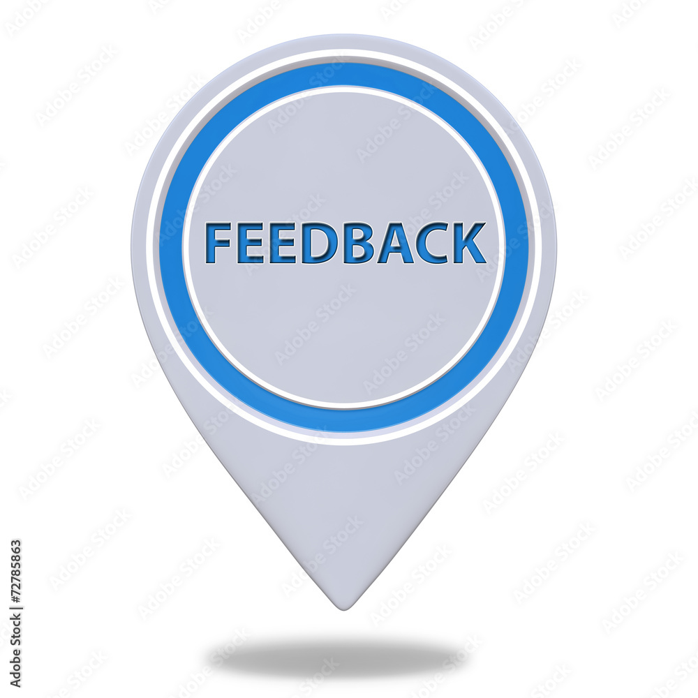 Feedback pointer icon on white background Feedback pointer icon on white background