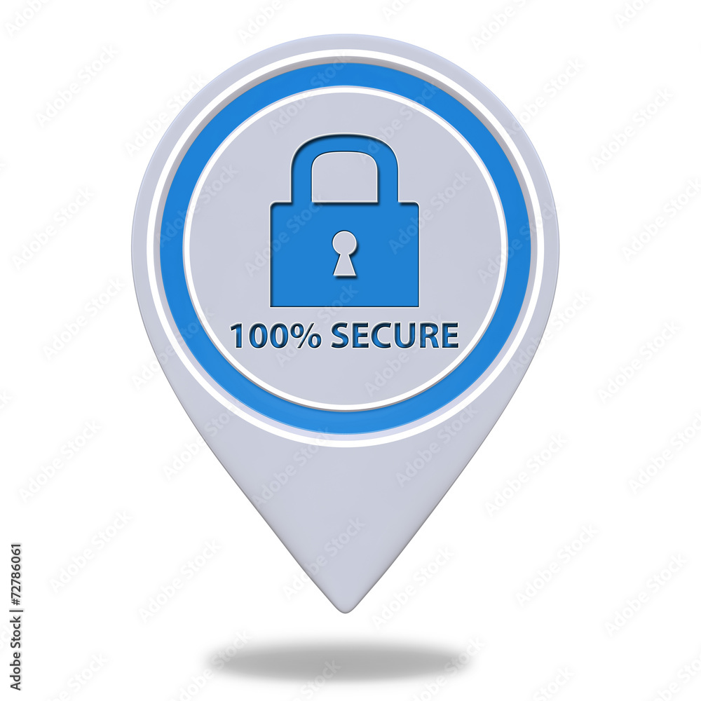 Lock pointer icon on white background Lock pointer icon on white background
