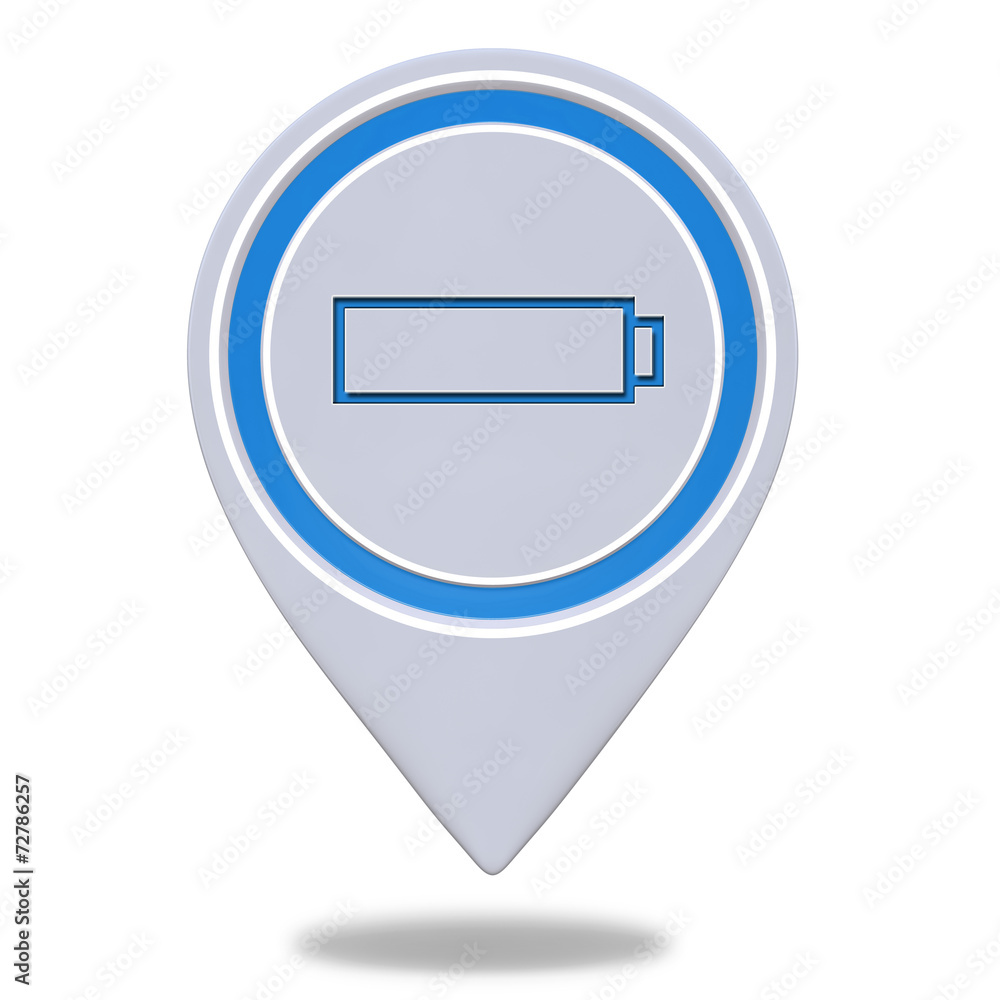 battery pointer icon on white background battery pointer icon on white background