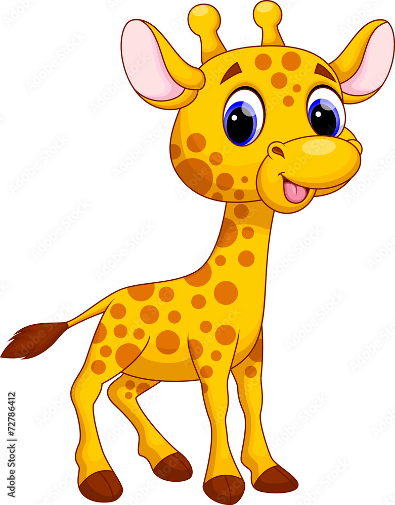 Obraz premium Cute giraffe cartoon