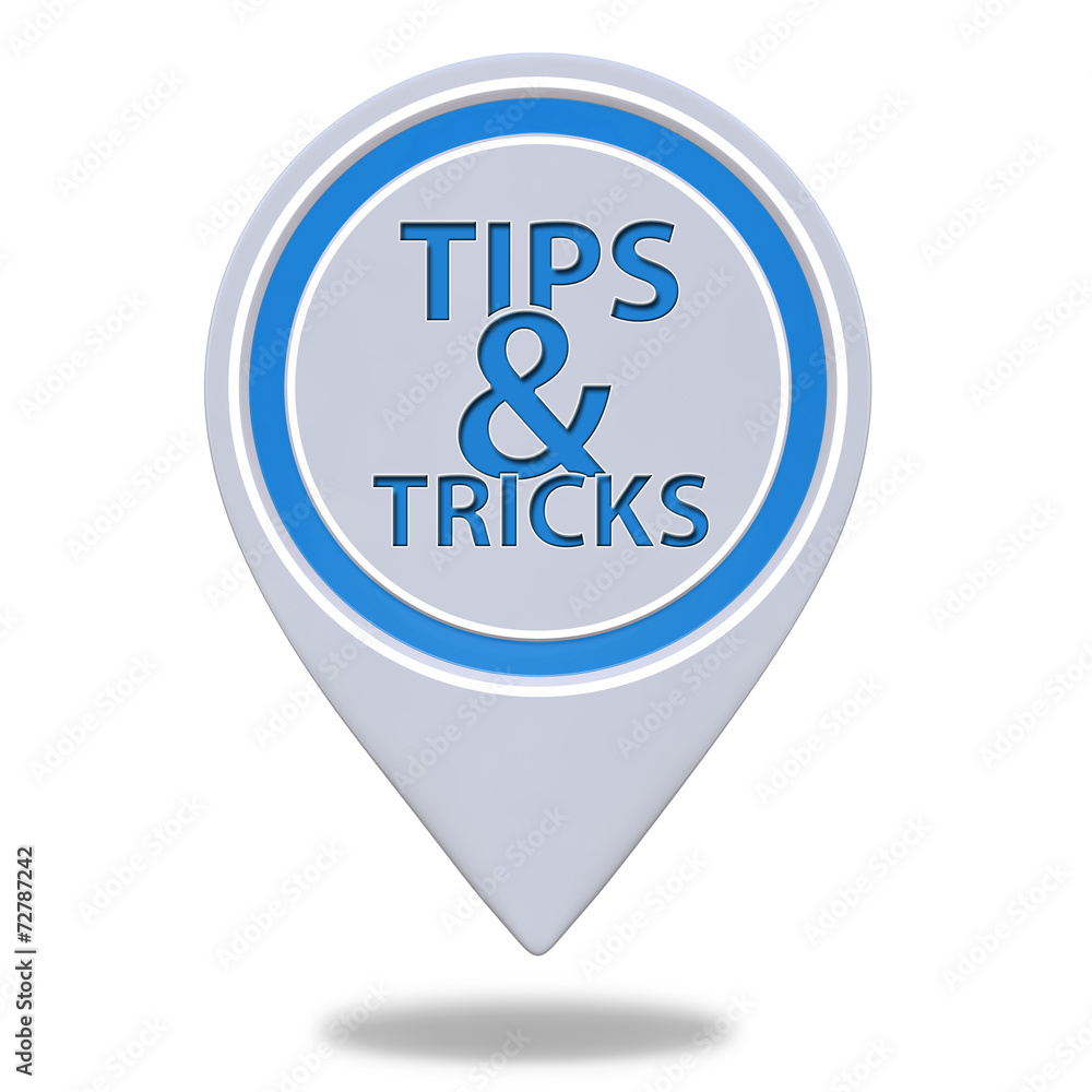 Tips & tricks pointer icon on white background Tips & tricks pointer icon on white background