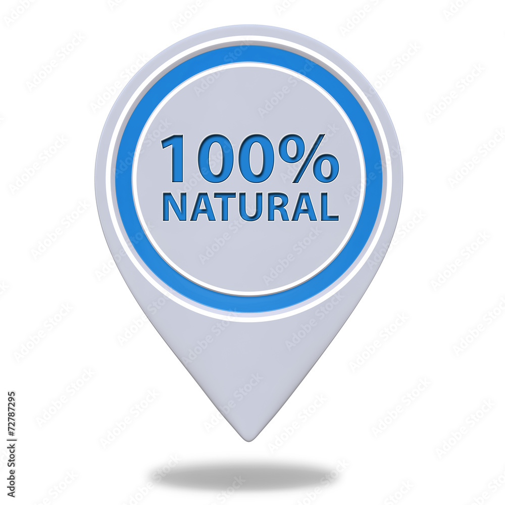 100% natural pointer icon on white background 100% natural pointer icon on white background