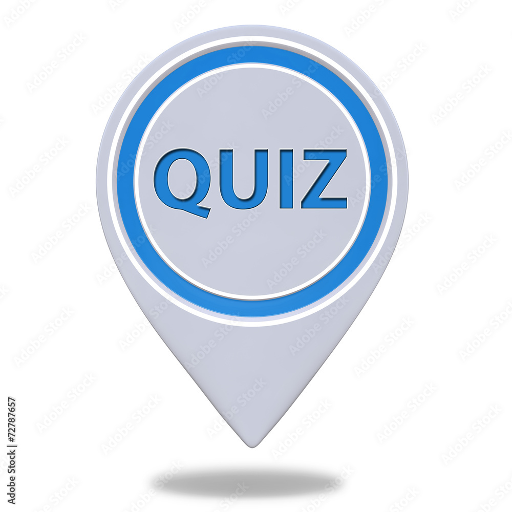Quiz pointer icon on white background Quiz pointer icon on white background