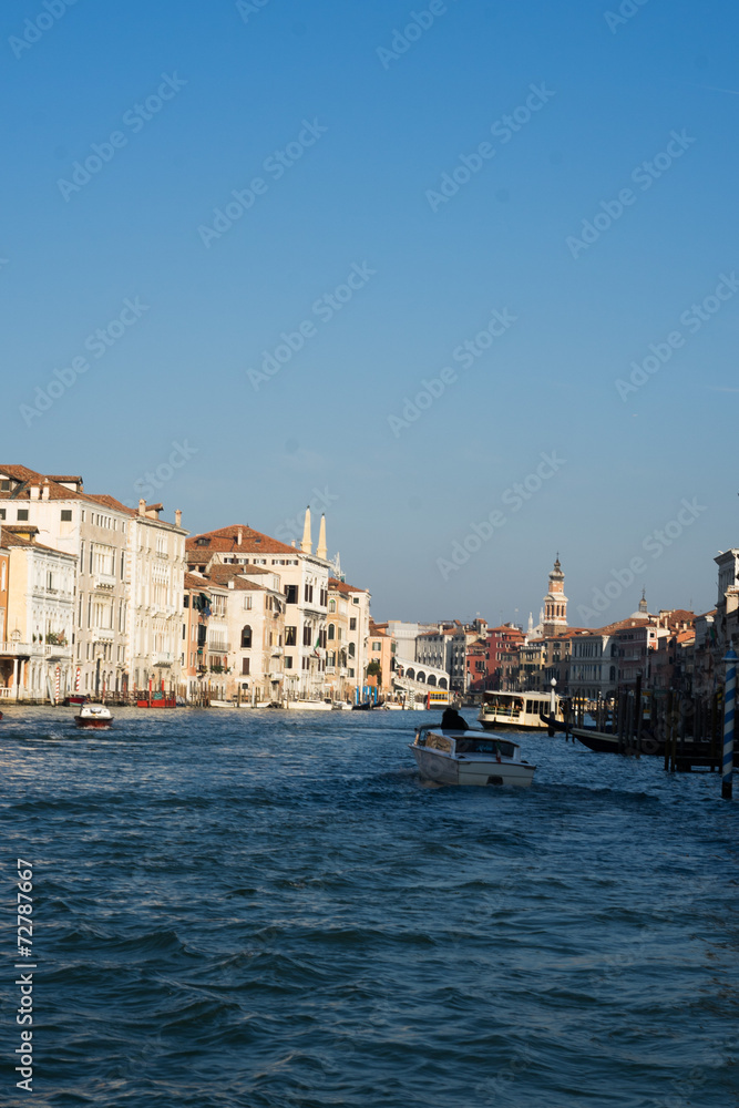 View down the Grand Canal, Venice