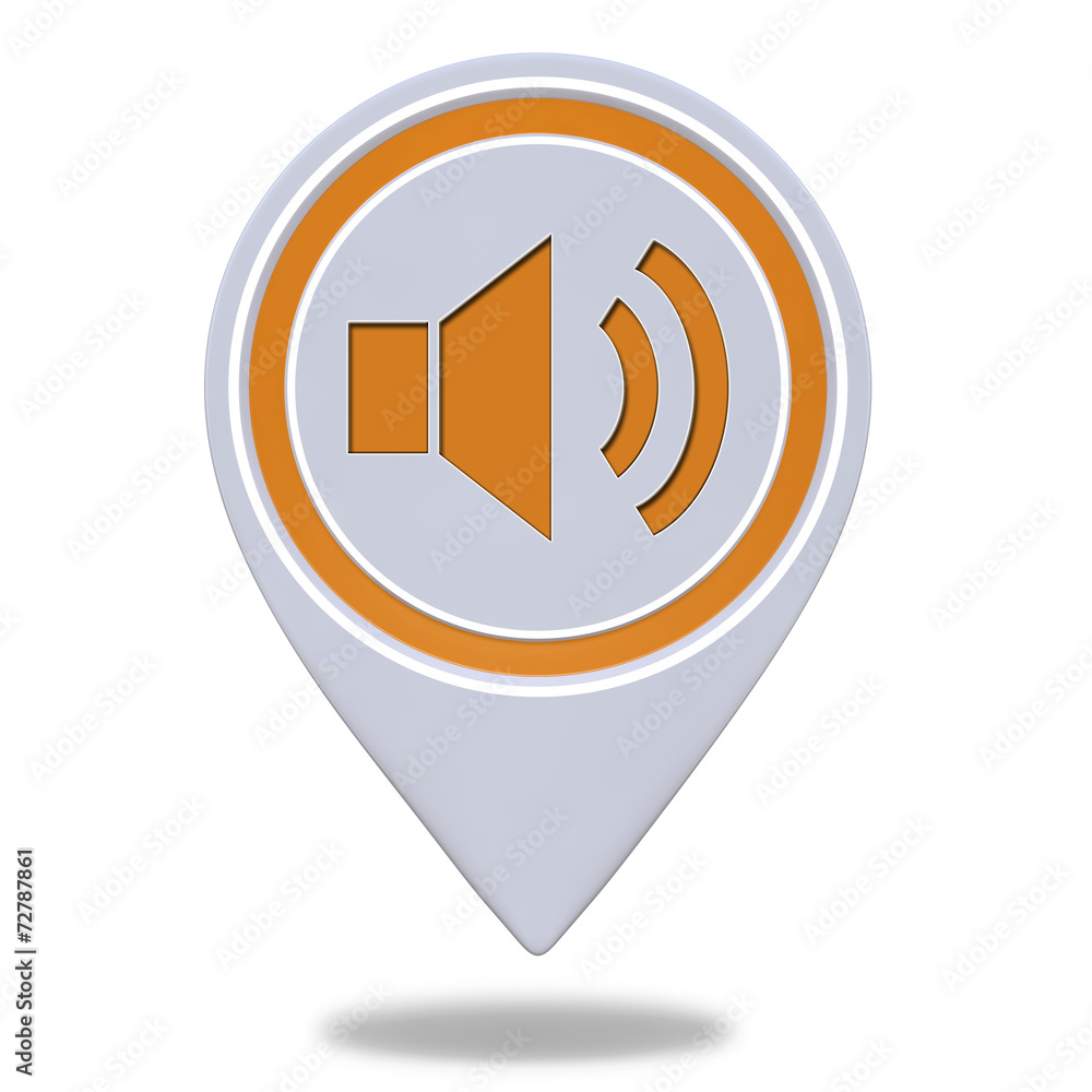 volume pointer icon on white background