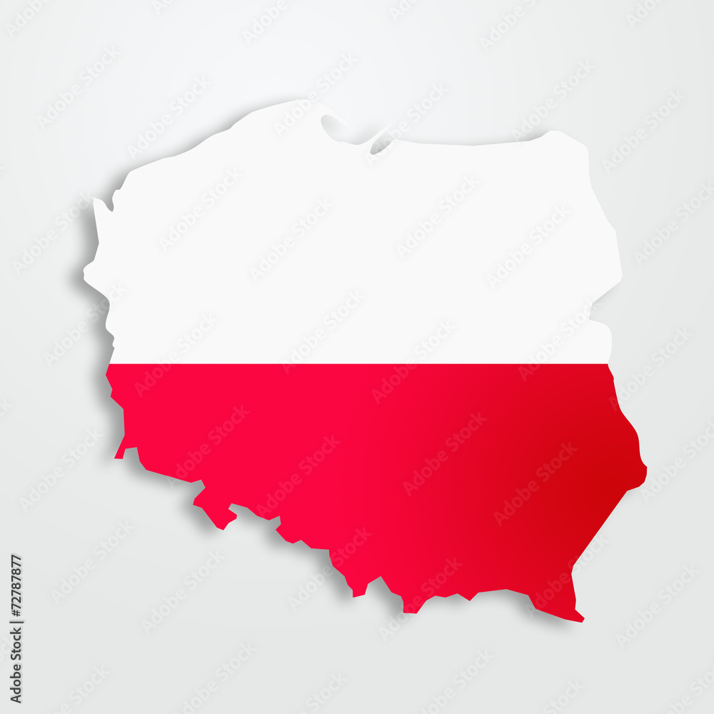 Fototapeta polska, mapa, kontur