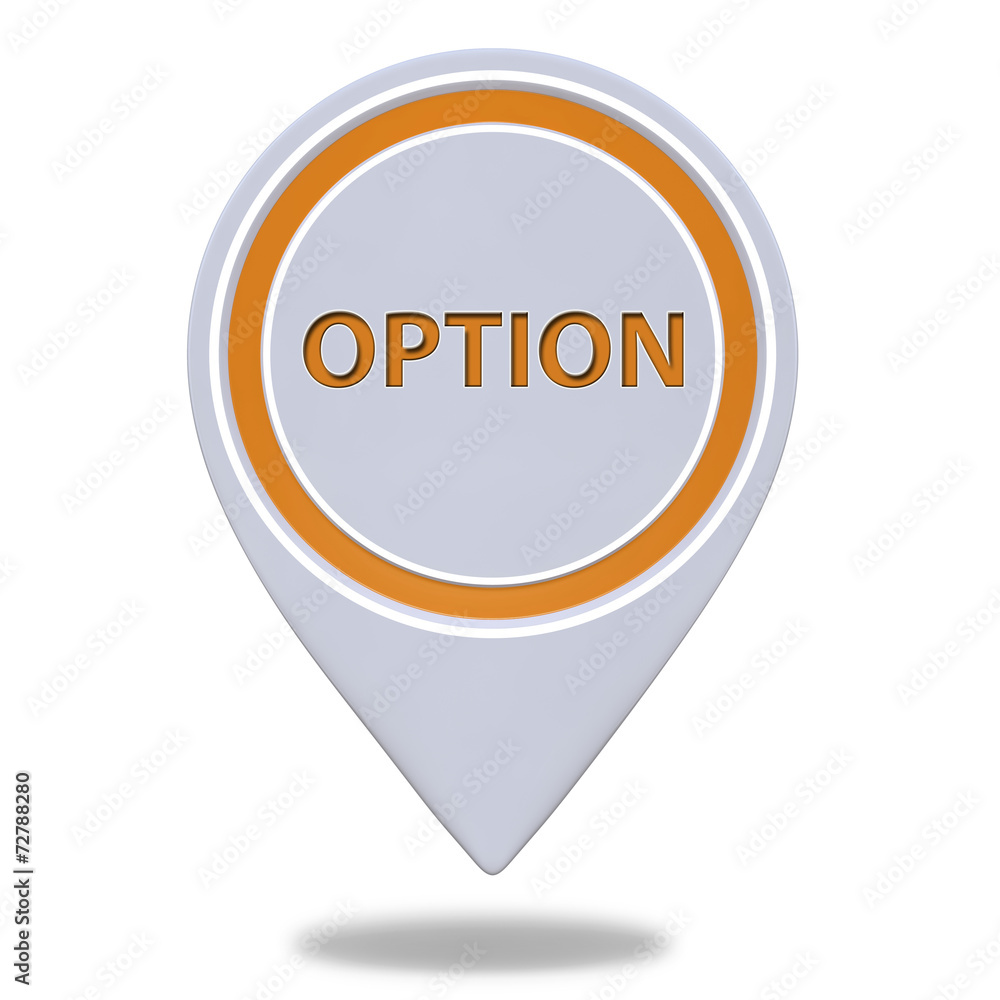 option pointer icon on white background option pointer icon on white background