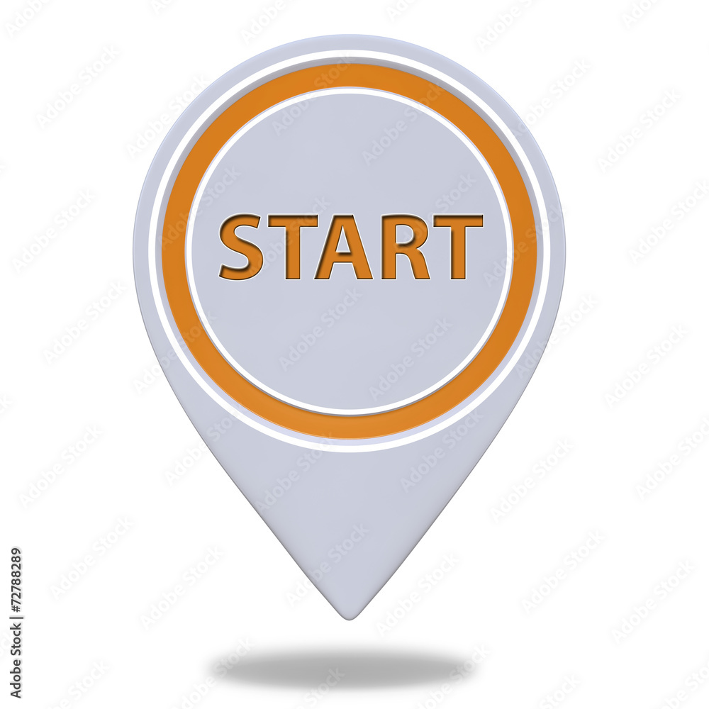 start pointer icon on white background start pointer icon on white background