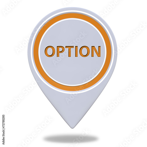 option pointer icon on white background