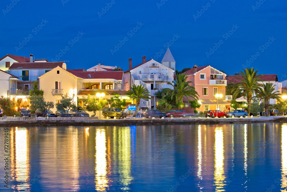 Petrcane adriatic village colorful evening waterfront