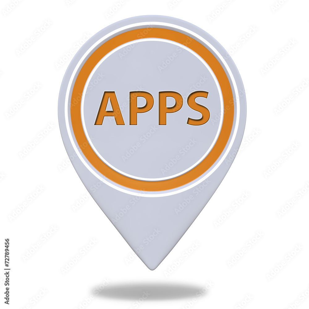 Apps pointer icon on white background Apps pointer icon on white background