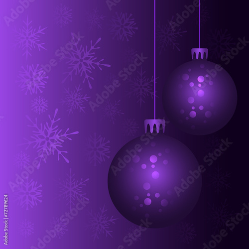 violet Christmas balls