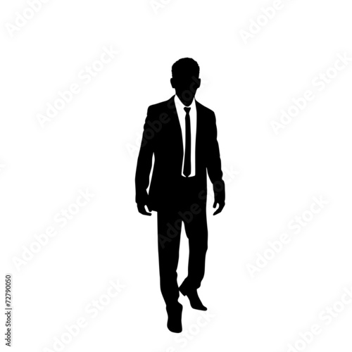 vector business man black silhouette walk step forward