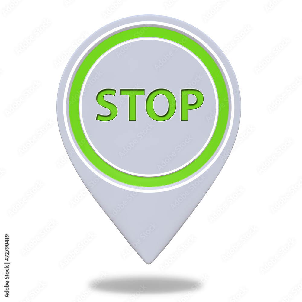 stop pointer icon on white background stop pointer icon on white background