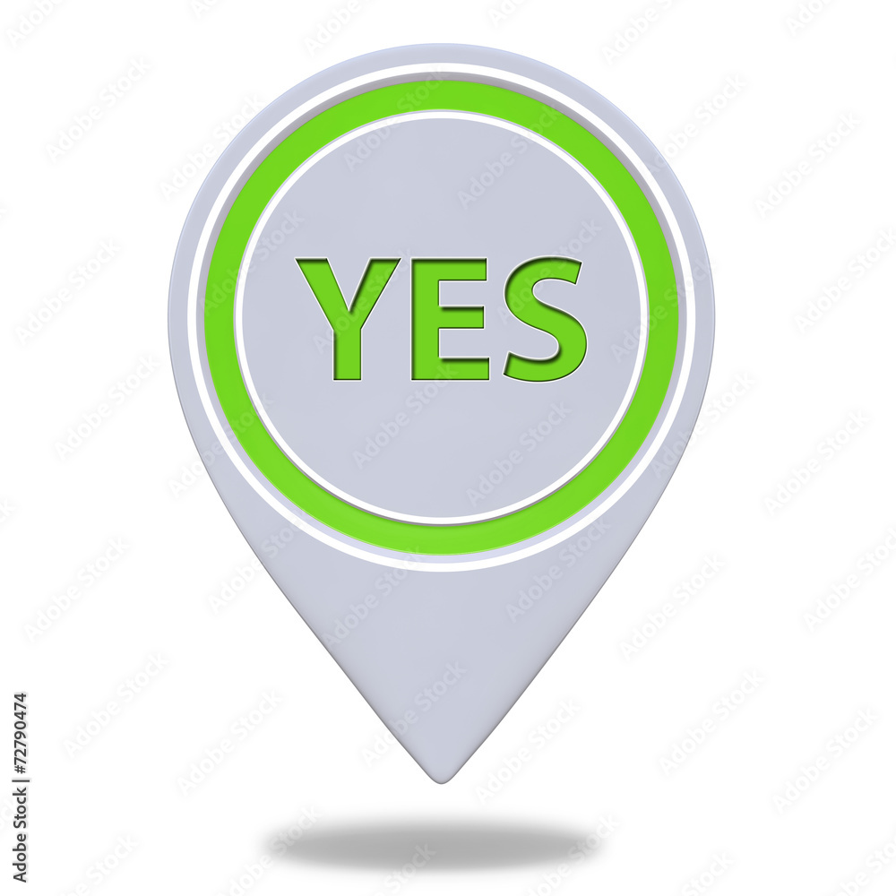 yes pointer icon on white background yes pointer icon on white background