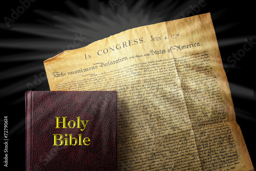 Bible and Declaration of Independence. photo