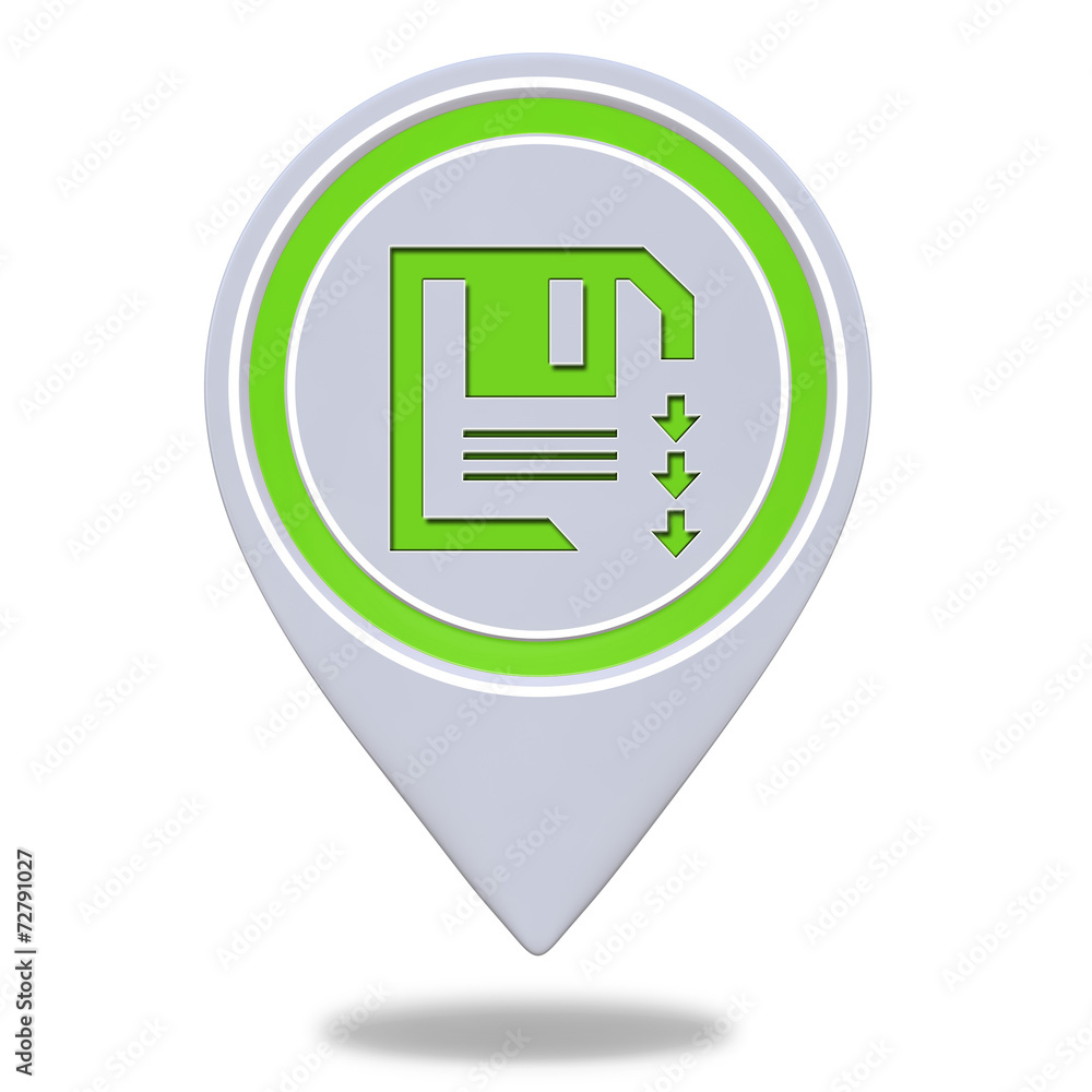 Save pointer icon on white background Save pointer icon on white background
