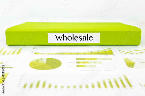 Bilde på lerret Wholesale documents, graphs analysis and marketing report