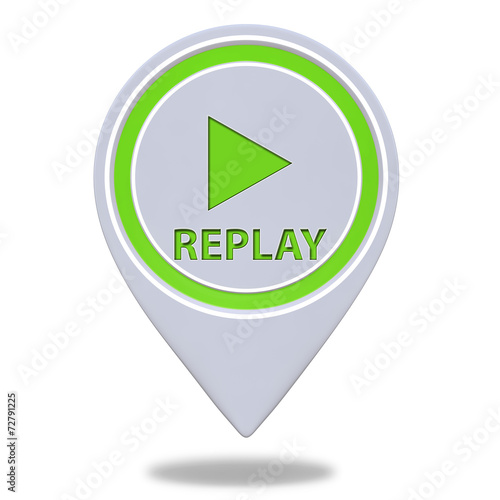 Free Download Replay pointer icon on white background - GFXLoad