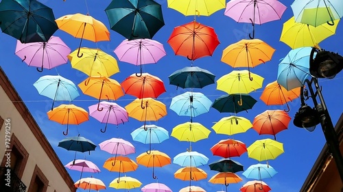 Background colorful street decoration,Madrid 