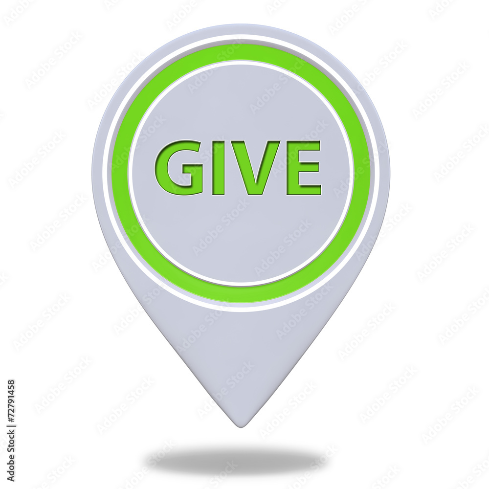 Give pointer icon on white background Give pointer icon on white background