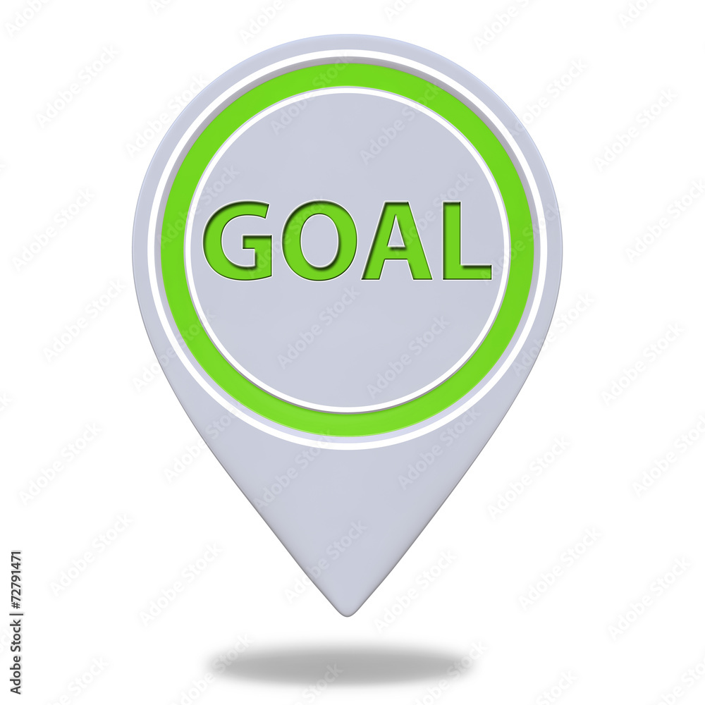 Goal pointer icon on white background Goal pointer icon on white background