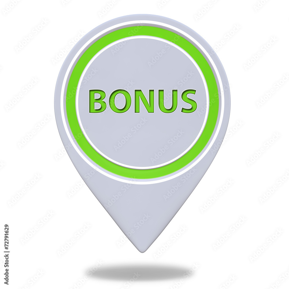 Bonus pointer icon on white background Bonus pointer icon on white background