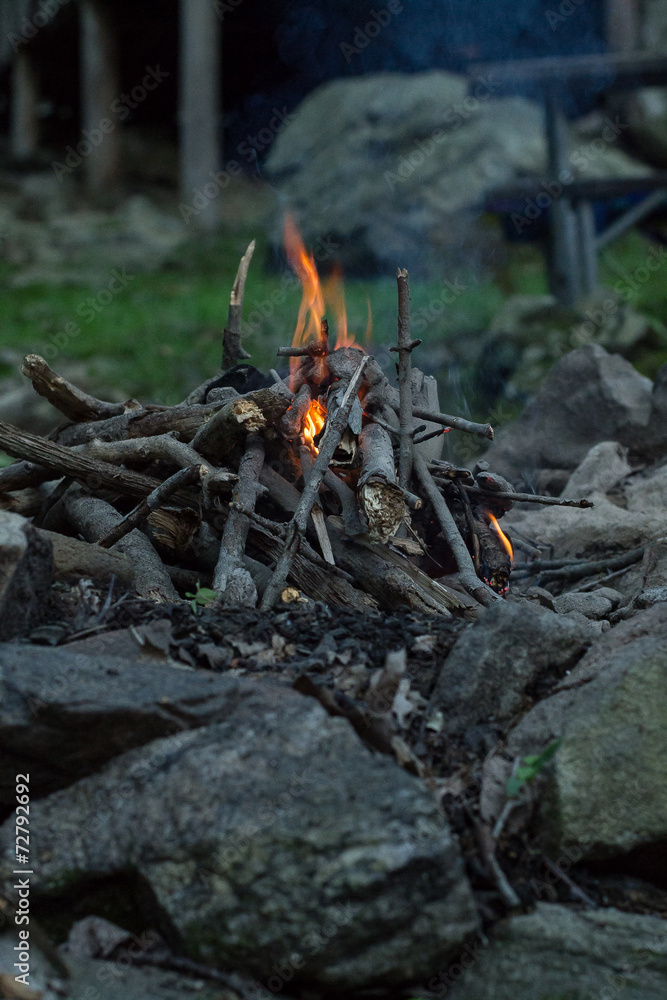 Starting fire Starting fire