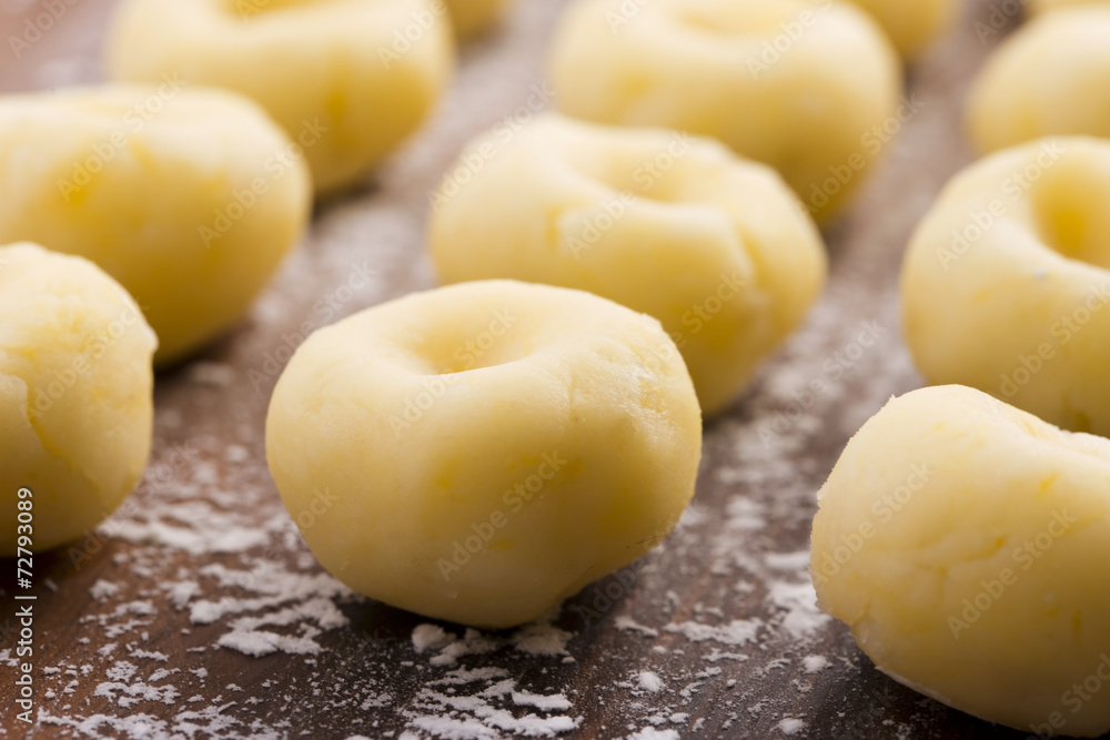 Traditional Polish Silesian noodles before boiling Traditional Polish Silesian noodles before boiling