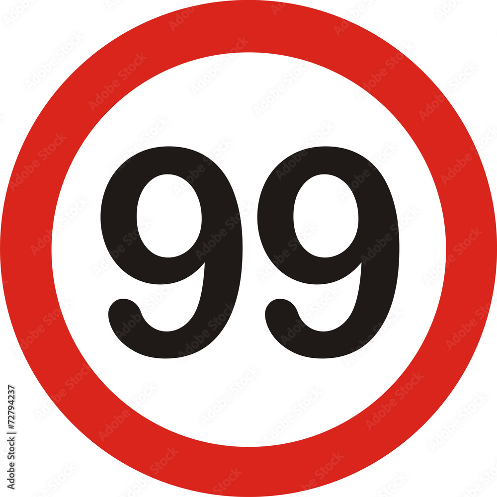 Verkehrsschild, 99 StockIllustration Adobe Stock